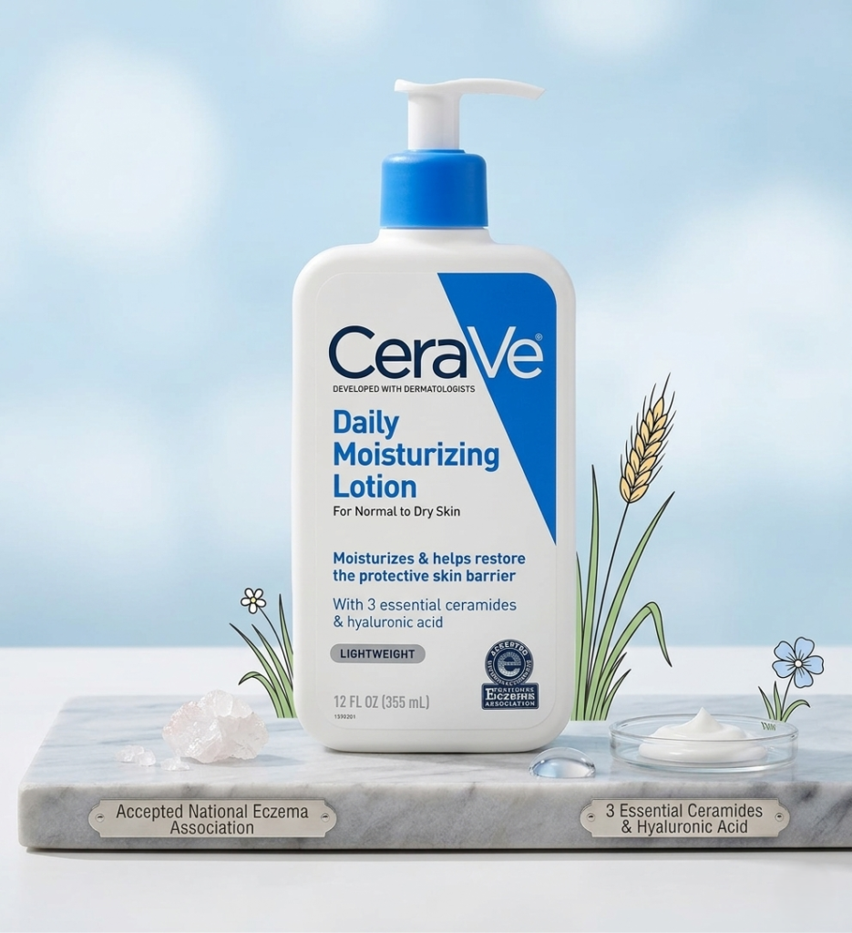 cerave daily moisturizing lotion morning routine